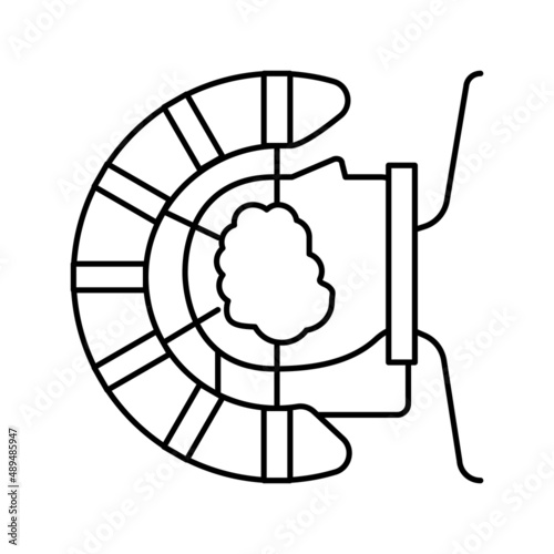 stereotactic radiosurgery line icon vector illustration