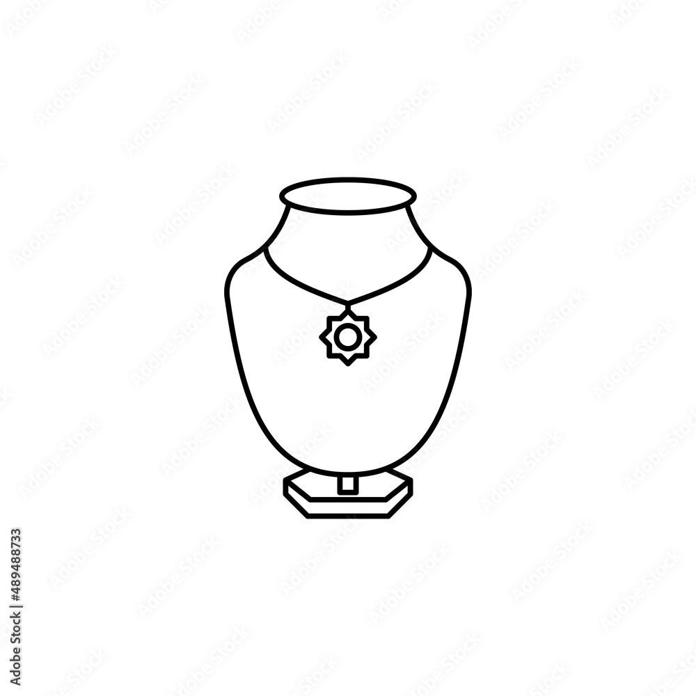 Necklace icon in vector. Logotype