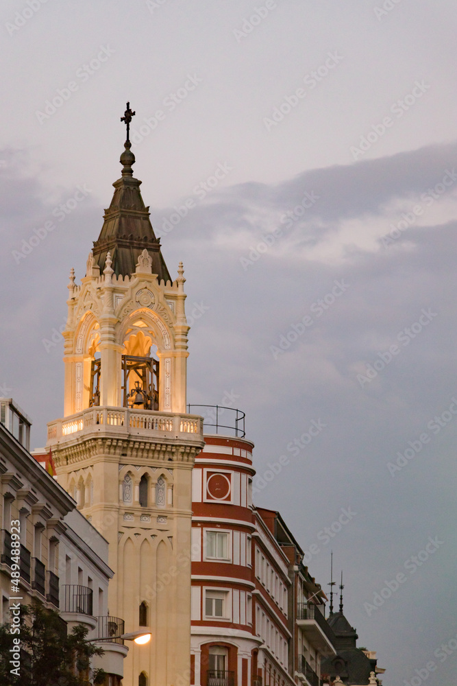Church tower with gothic style located in spain
