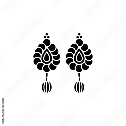 Golden Earrings icon in vector. Logotype