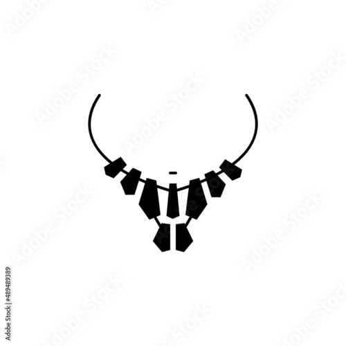 Necklace icon in vector. Logotype
