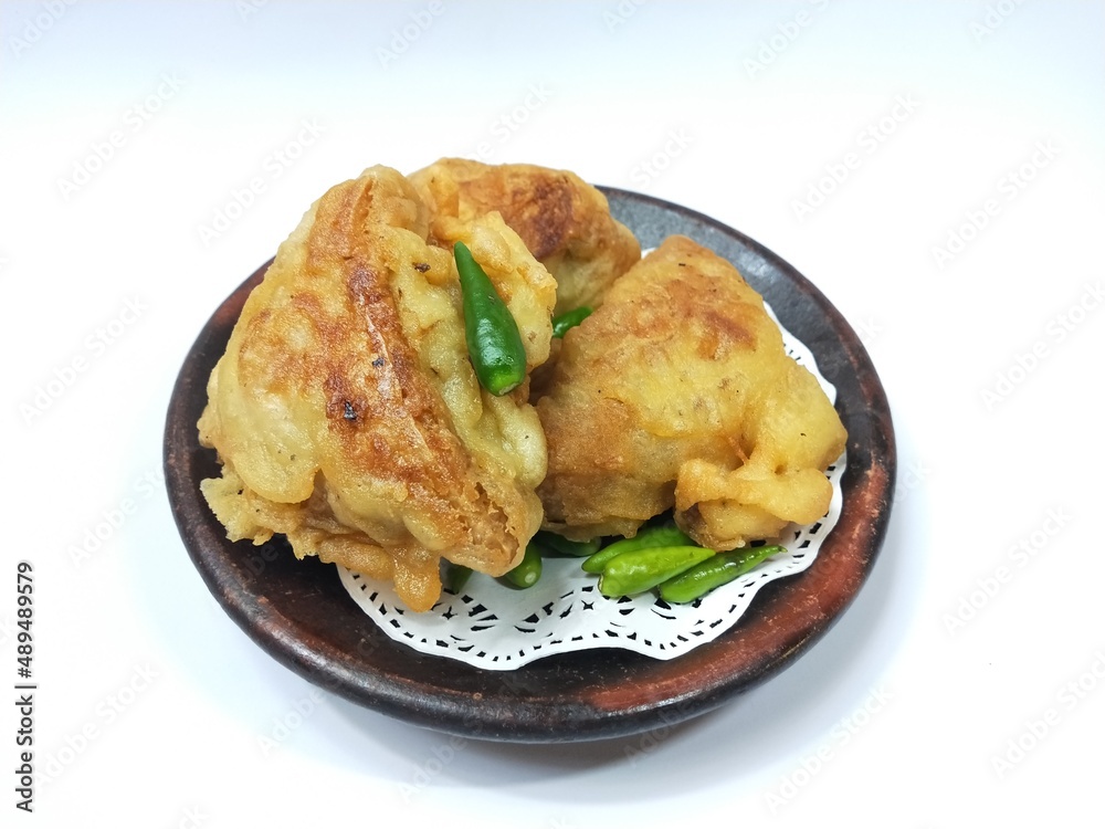 Indonesian snacks, fried tofu stuffed