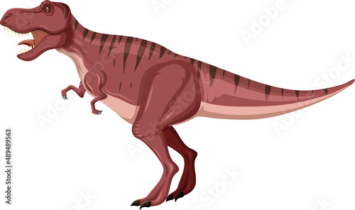 Tyrannosaurus rex dinosaur on white background