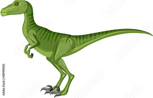 Velociraptor dinosaur on white background © blueringmedia