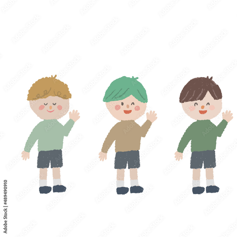 男の子の全身イラスト