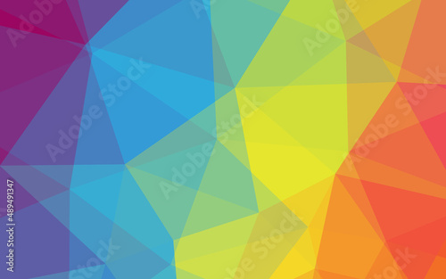 Abstract Modern Background with Lowpoly Element and Rainbow Colorful