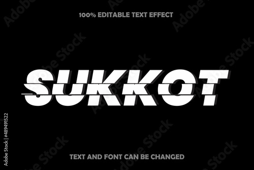 Sukkot Editable Text Effect Modern Style