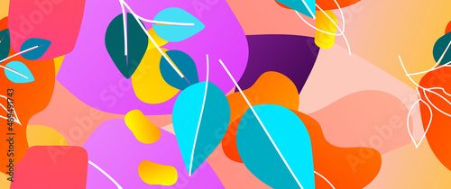 Bold Pattern Tropical Leaf Jungle Modern Motif