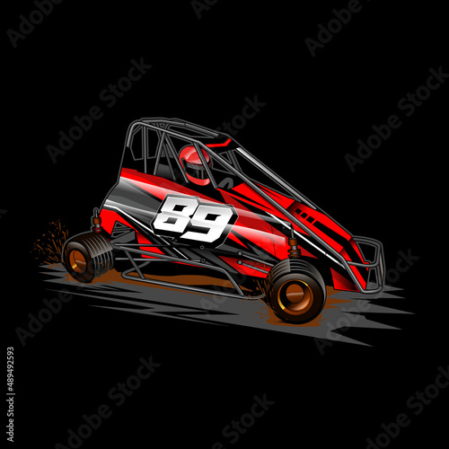 Dirt Car t-shirt, Midget Car, Dort car