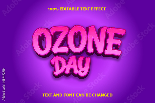 Ozone day Editable Text Effect Emboss Style