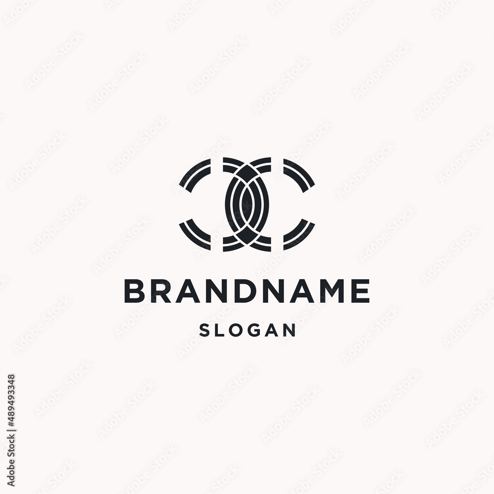 Obraz premium Letter cc abstract logo icon design template