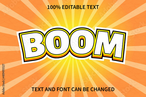 Boom Editable Text Effect Comic Style