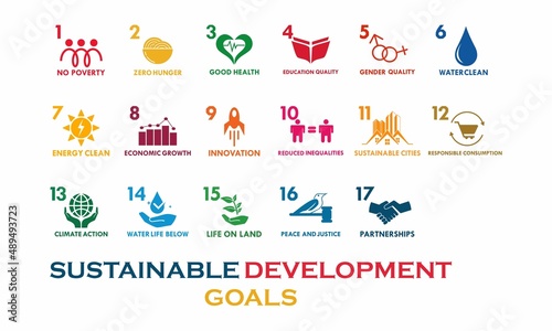 17 sustainable development goals symbol. suitable for your business