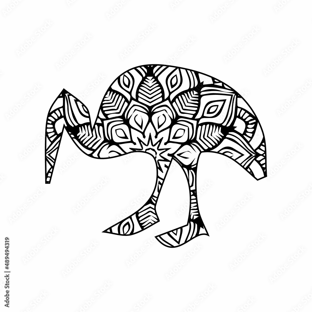 Animal Coloring Book Page Vector Free Design Stock Vector | Adobe Stock