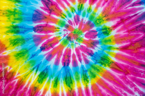 Rainbow pastel spiral tie dye background, beautiful t-shirt design photo