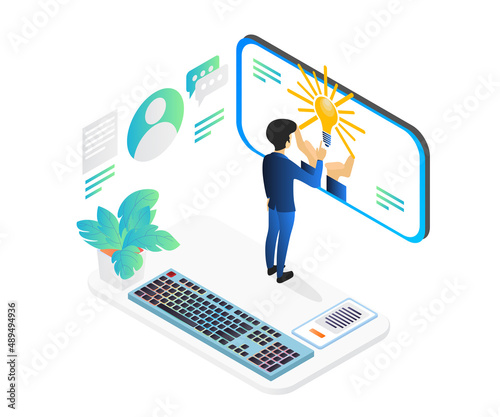 Illustration of developing ideas into viral content