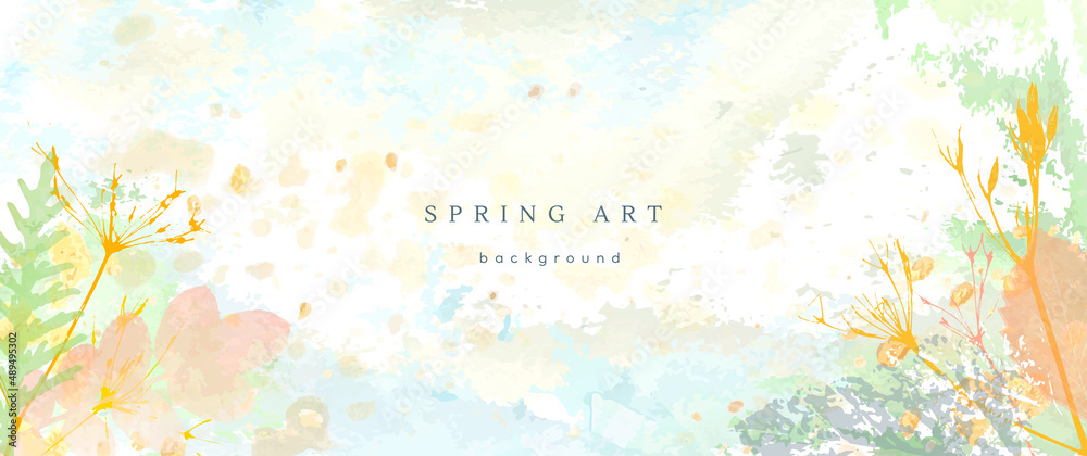 spring season vector background pastel banner blue spring season vector background pastel banner blue