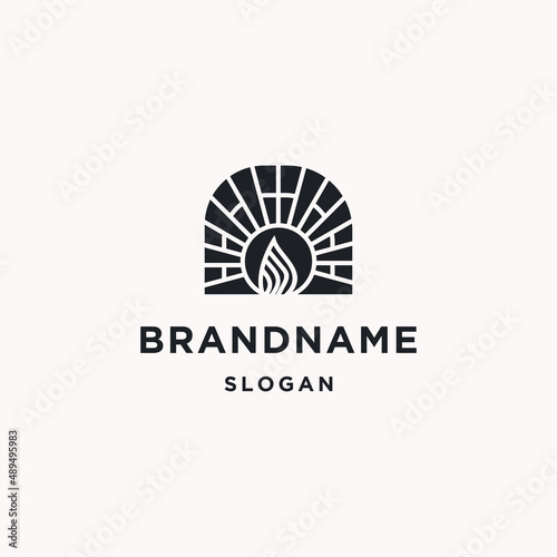 Fire logo icon design template