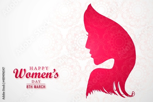 Happy women's day celebrations concept card design