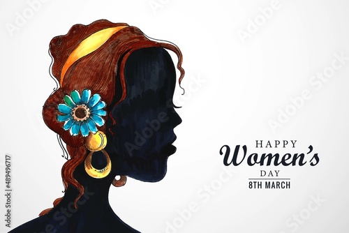 .Beautiful international womens day invitation card background