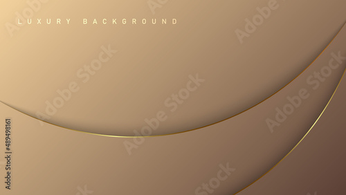 Rose luxury background with gold elements, paper concept