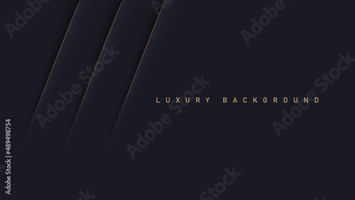 Black luxury background with gold elements, paper concept