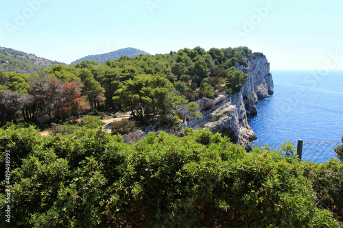 famous cliffs in nature park Telascica, Dugi Otok, Croatia photo