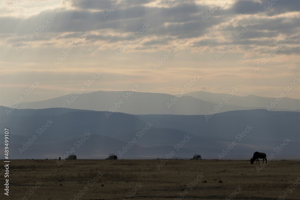 Sunrise at ngorongoro Crater