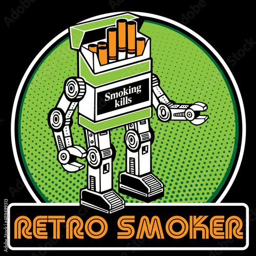 Retro Robot Mascot in Droid Character Design 