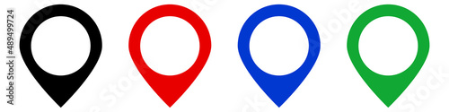 Map pin icon. Pinning and current location information. Editable vector illustration. eps10.