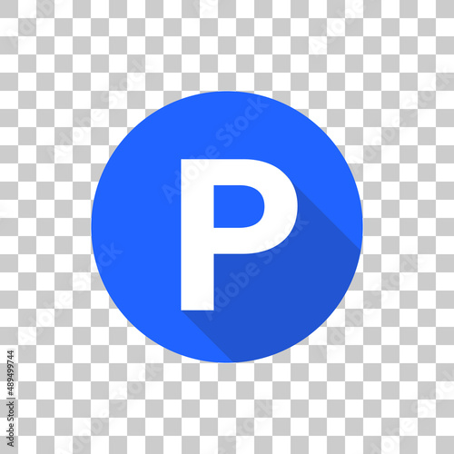Parking sign icon isolated on transparent background. Editable vectors.