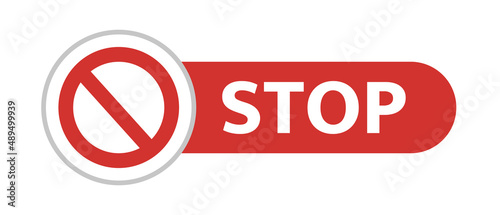 Stop sign and stop logo. Vector.
