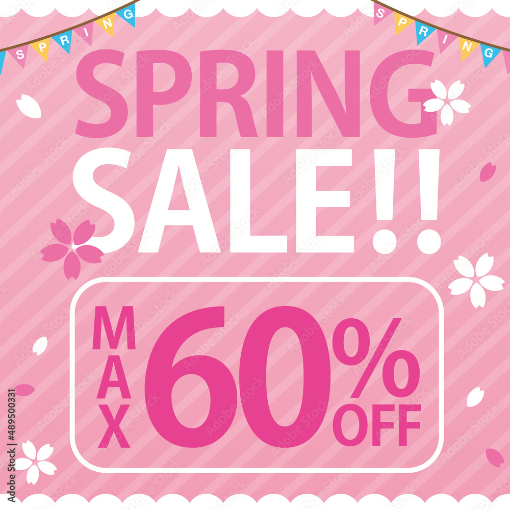 スプリングセール SNS用画像 MAX60%OFF
