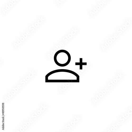 Add New Account Icon Vector in Line Style