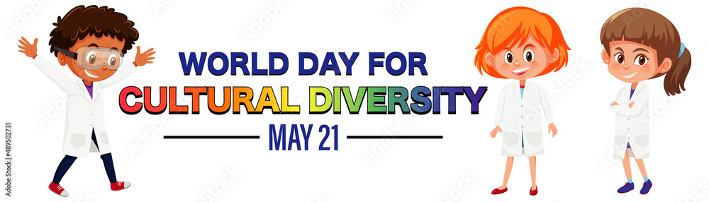 Poster design for world day cultural diversity with kids Poster design for world day cultural diversity with kids