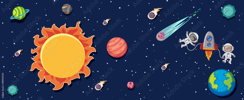 Space element in space background Space element in space background