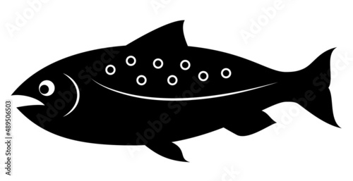 Salmon fish vector icon