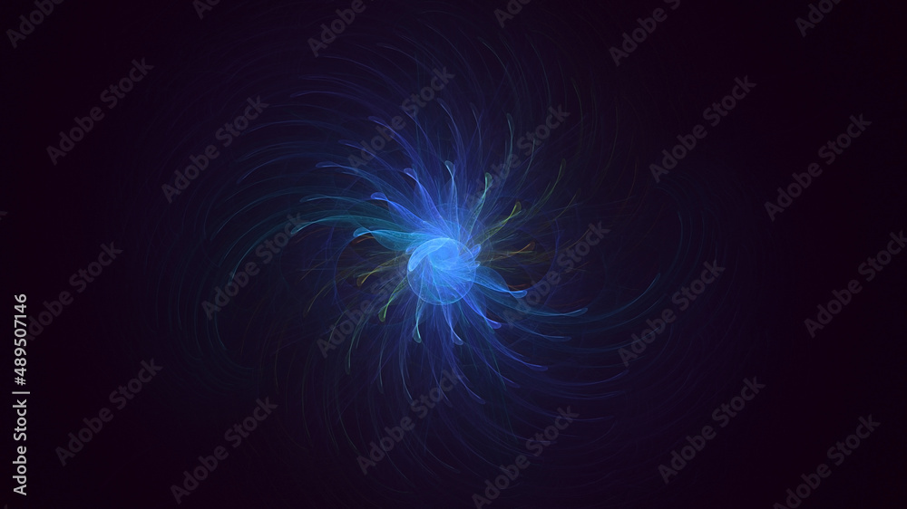 Fototapeta premium 3D rendering abstract colorful fractal light background