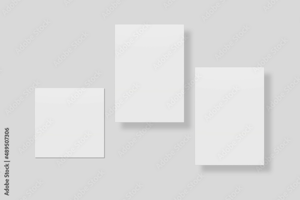 Blank paper for mockup. 3D Render.	
