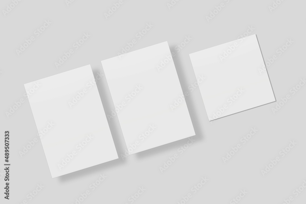 Blank paper for mockup. 3D Render.
Blank paper for mockup. 3D Render.