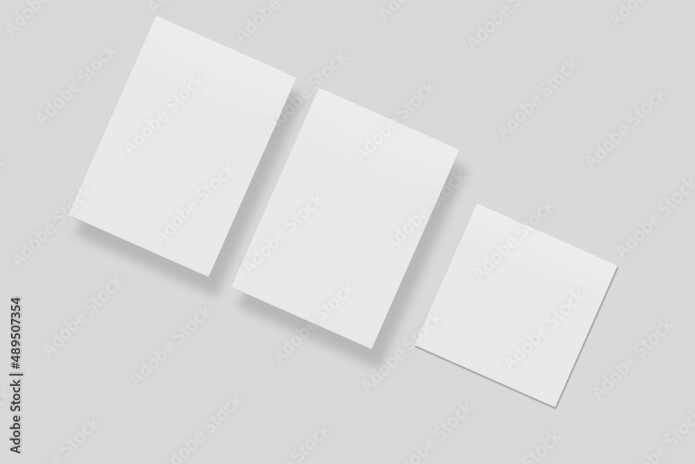 Blank paper for mockup. 3D Render.
Blank paper for mockup. 3D Render.