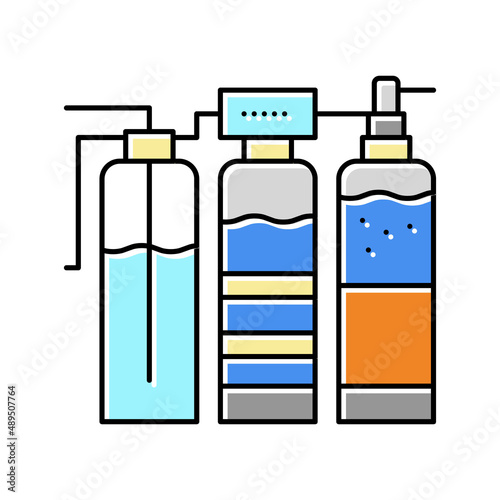water different filtration filter color icon vector illustration