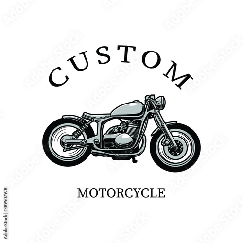 motorcycle classic vintage vector illustration design