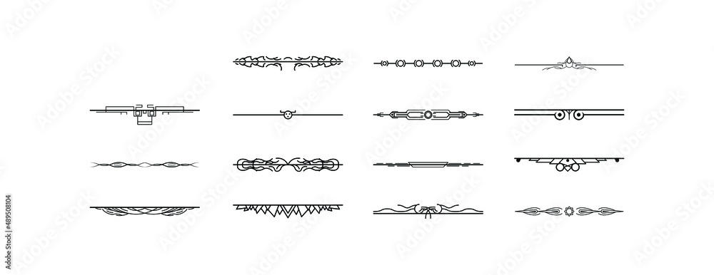Set Black Simple Line Collection Doodle Border Elements Vector Design Style Sketch Isolated Illustration For Banner Set Black Simple Line Collection Doodle Border Elements Vector Design Style Sketch Isolated Illustration For Banner