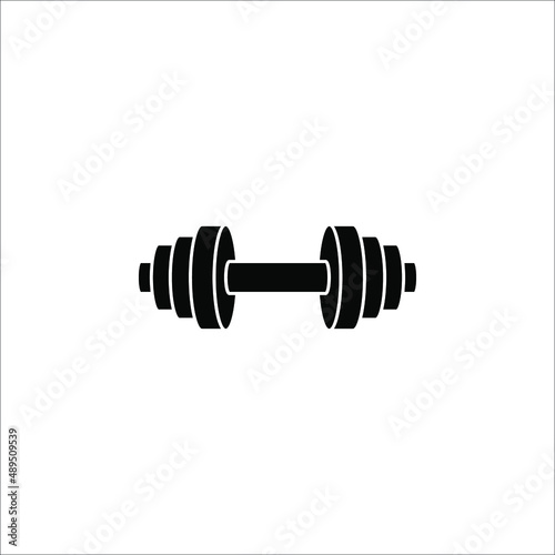 Dumbbell line outline icon, fitness equipment sign isolated on white background