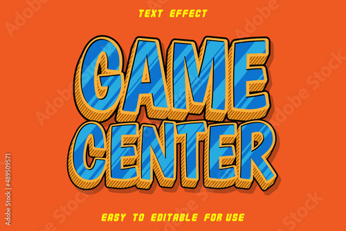 Game Center Editable Text Effect Emboss Comic Style