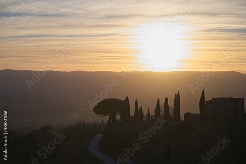 Dramatic Sunset Sky and Clouds over Tuscany © JonShore