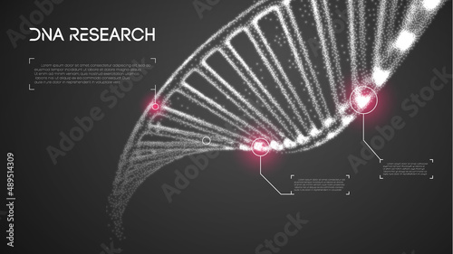 Dna medical research. Genetic engineering vector illustration. Healthcare and Medical.