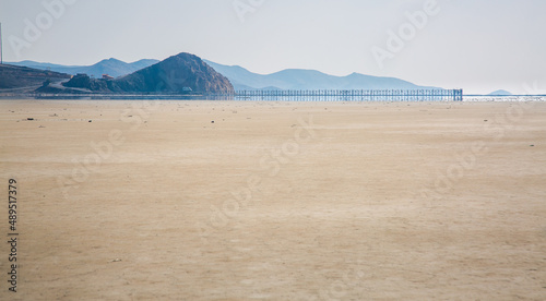 Urmia salt lake in iran dry