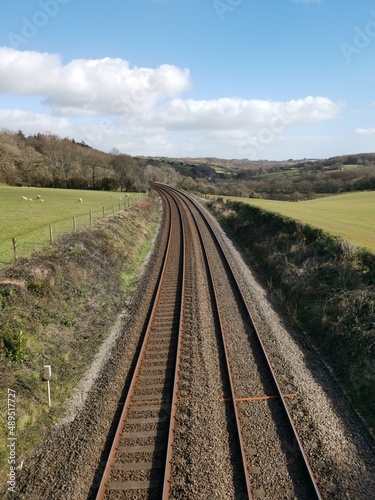 Train tracks near grampound cornwall UK